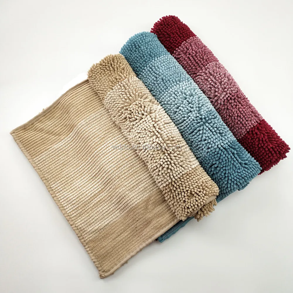 Highly  quality durable  colorful   chenille   shaggy door mat