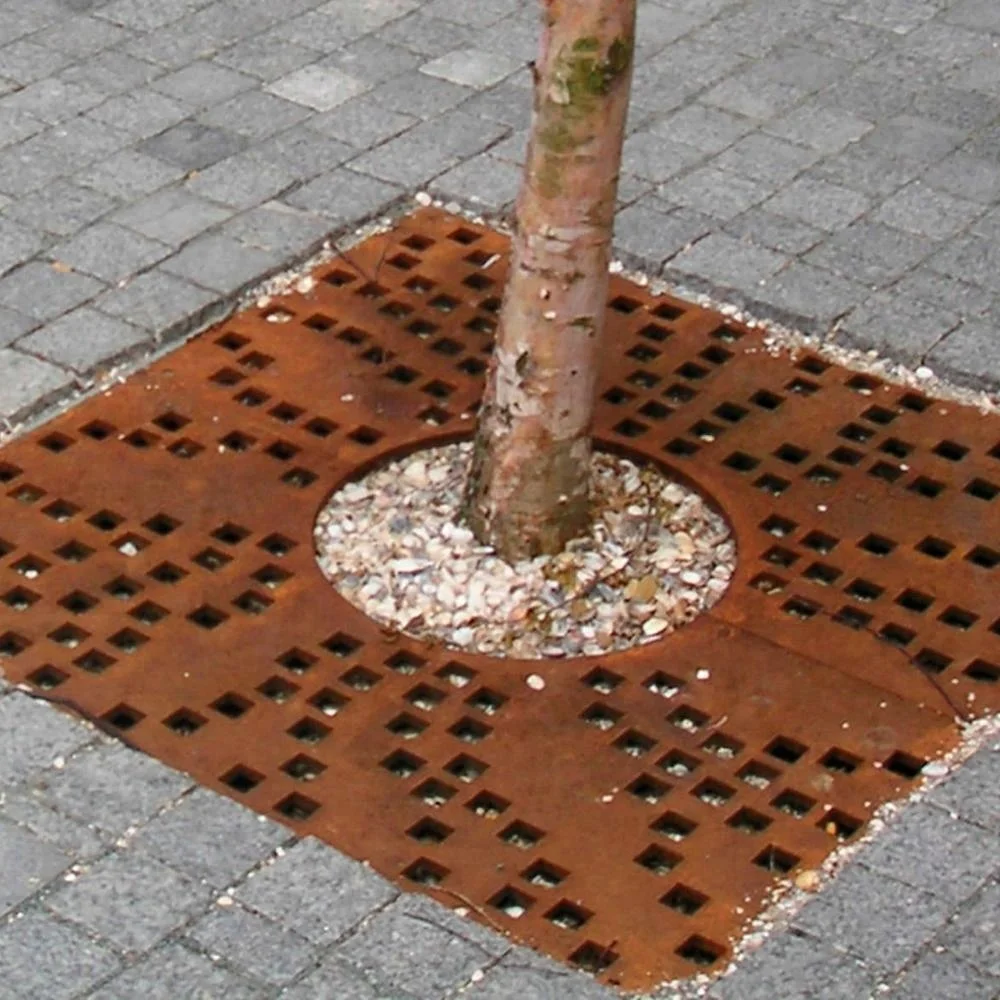 Corten Steel Tree Guard / Metal Grids for Around Tree