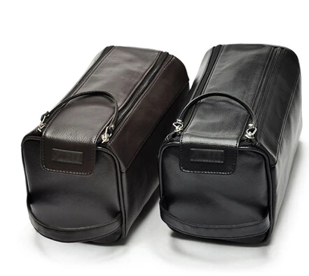 PU Leather Travel Cosmetic Bags for Man Waterproof Package Toiletry Kits Men Wash Bag Organizer