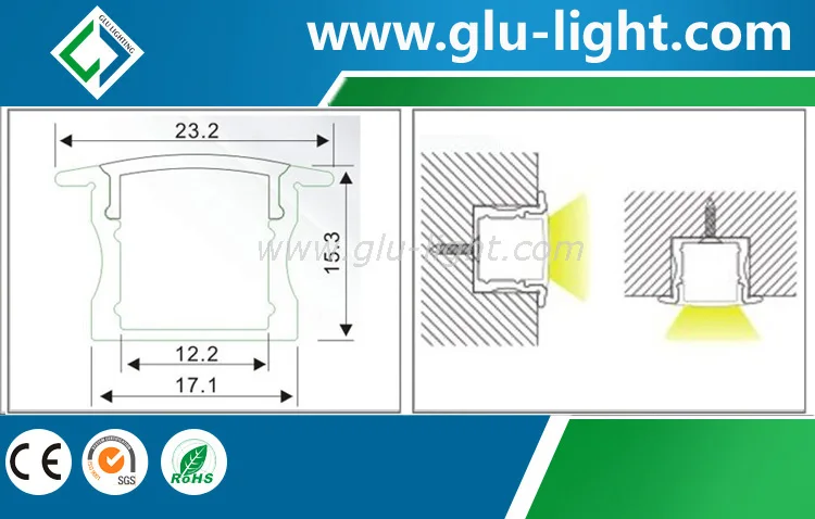 
Hot sale U shape Aluminum led Profile for led strip 