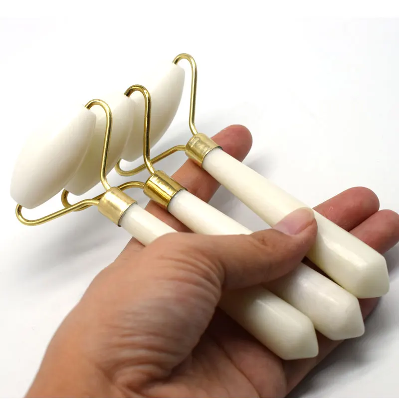 Chinese Welded eco-friendly frame single sided jade face roller for facial massage