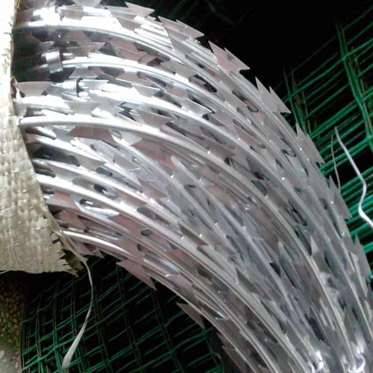 
sj hot dipped galvanized barbed wire/razor barbed wire burglar mesh 
