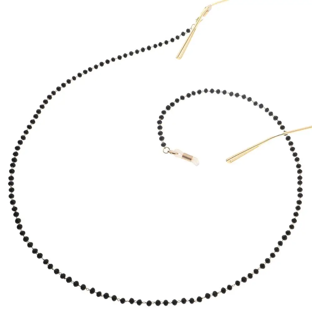 Fashion Gold Black Crystal  Sunglass Strap  Eyeglass Cord Eyeglass Metal  Chain Sunglasses chains