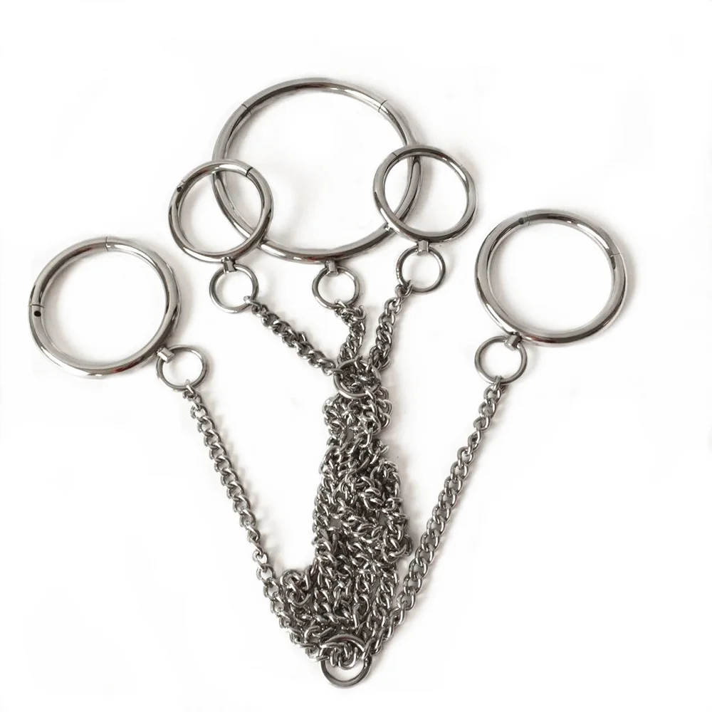 Stainless Steel Metal Bondage Set Hand Ankle Cuffs Neck Collar Slave Bdsm Fetish Handcuffs Sex Games Toys for Adults Restraints