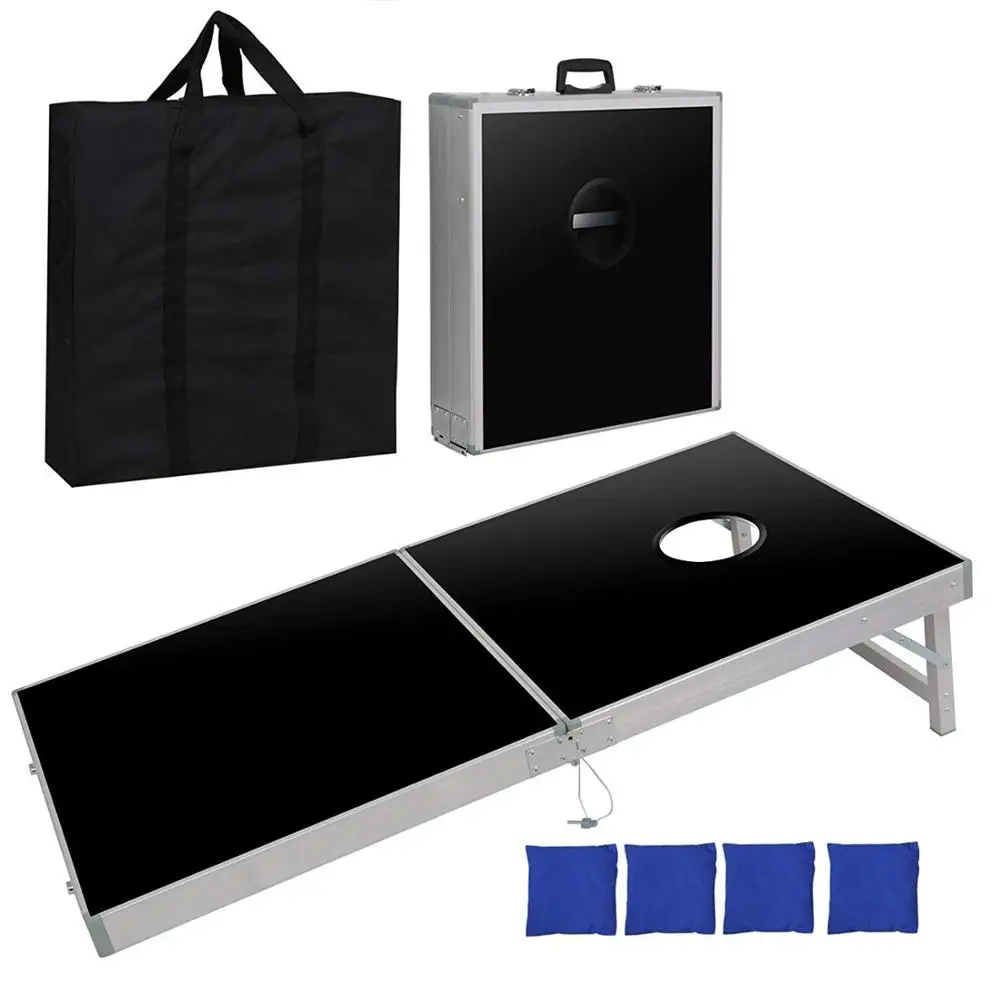 Aluminum Portable Cornhole Board Game Set Bean Bag Toss Beanbag Boards Corn Hole
