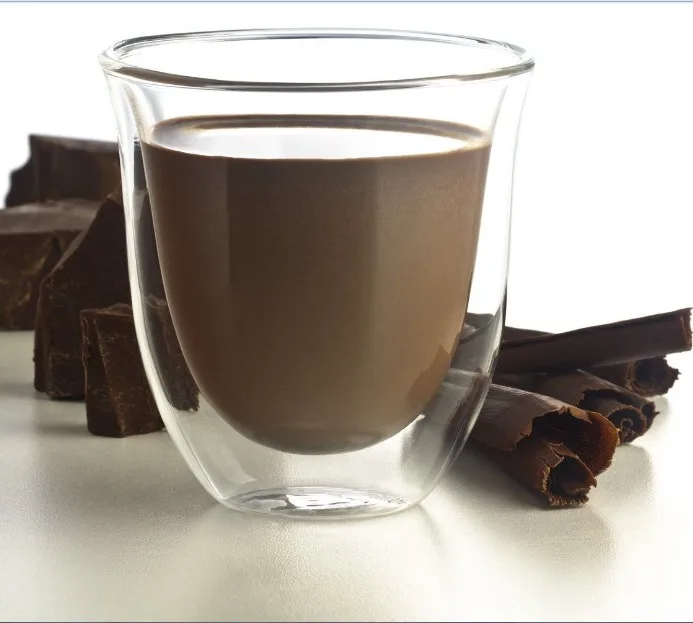 AIHPO05 Fancy Cheap Handmade Thermal Morden Custom Pyrex Clear Double Wall Glass 80ml Espresso Cups Mug without Handle