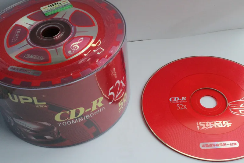 Blank cd-r red cd-r car cd-r