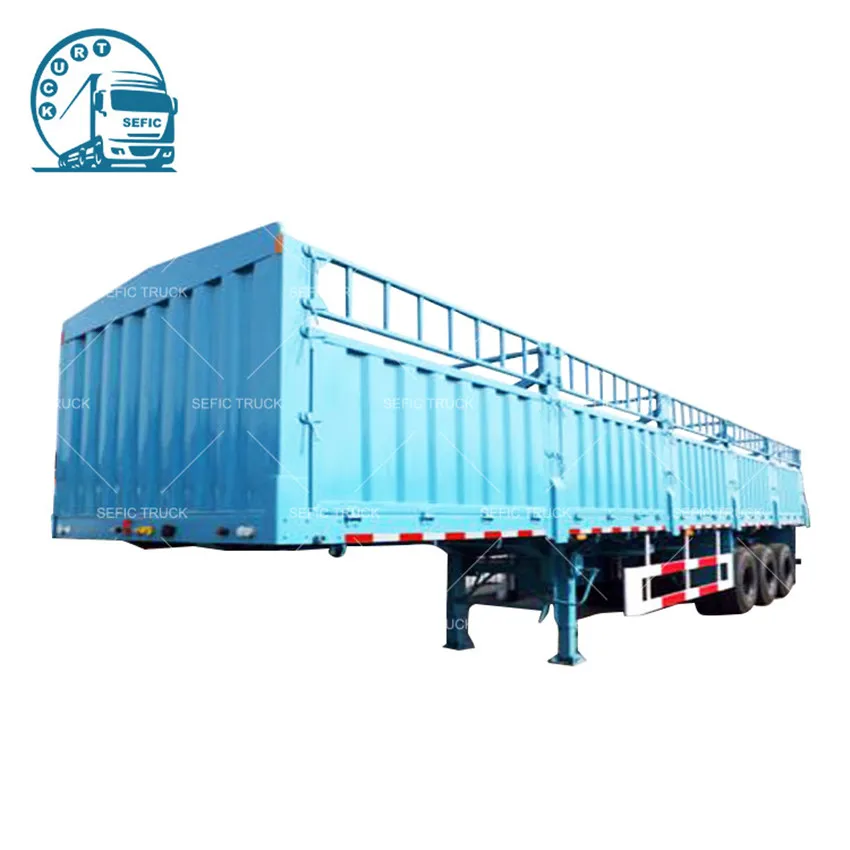 High wall fence side animal livestock transport cage cargo semi truck trailer