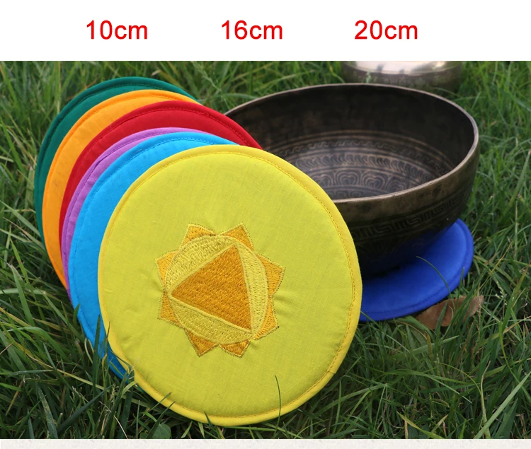 
Singing bowl accessories seven color chakra pad pillow 