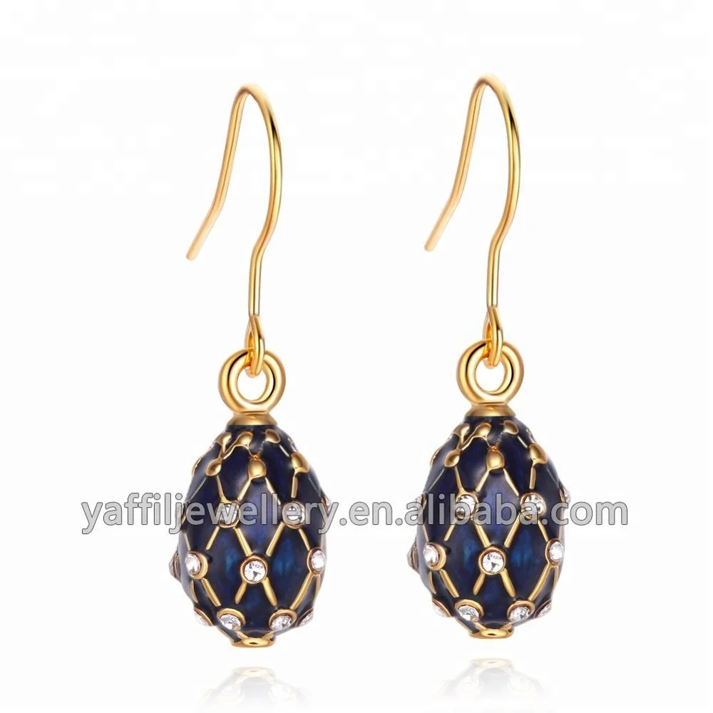 Enamel Egg Pendant Earring,Easter Egg Charm Earrings,faberge egg dangling earring with 925 sterling silver hooks