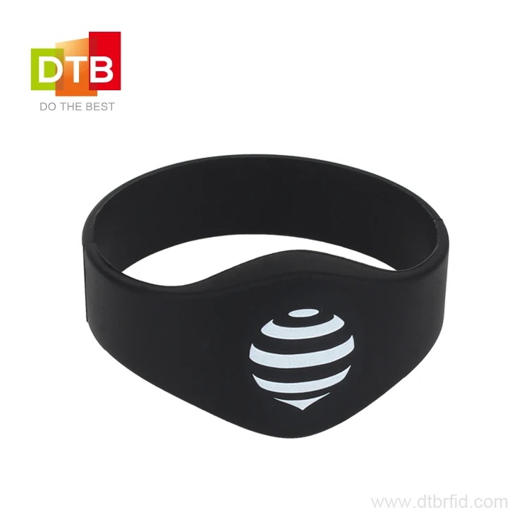 DTB 13.56Mhz NFC Cashless payment Mifare DESFire Silicone Wristband