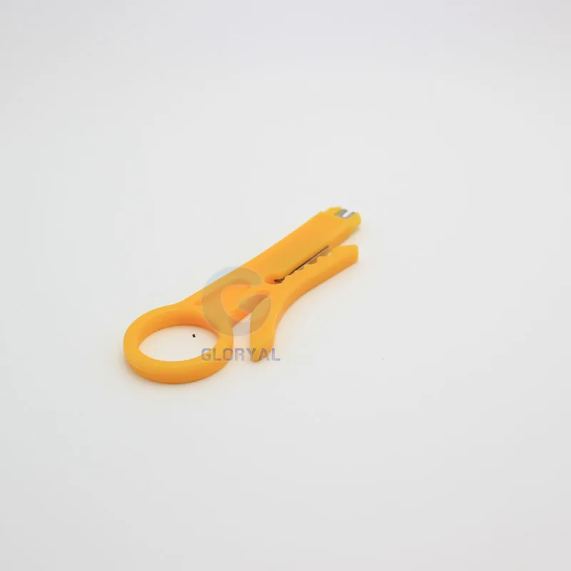 Mini ECONOMY  easy yellow UTP STP cable stripper  Disposable punch-down tool. Suitable for 5-6mm OD UTP/STP cable.