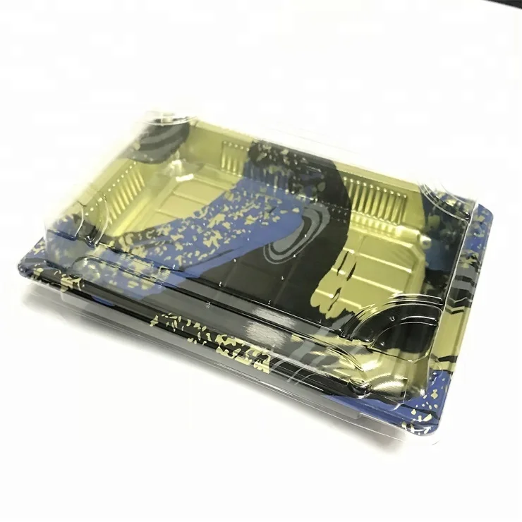 Biodegradable Disposable Plastic Sushi Packaging Boxes With High Quality Lid