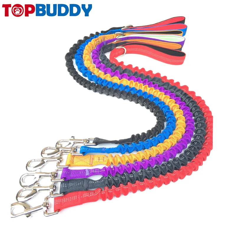 Amazon Best Seller Shock Absorbing Premium Wholesale Nylon Reflective Custom Bungee Elastic Extended Retractable Pet Dog Leash
