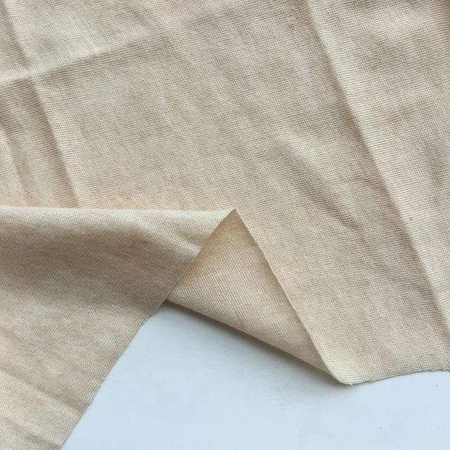 organic cotton bamboo slub jersey knitted fabric for baby wear