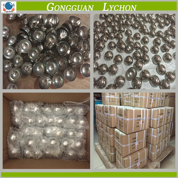 Hollow metal hemisphere 50mm 55mm stainless steel hollow half ball of 20mm-2000mm