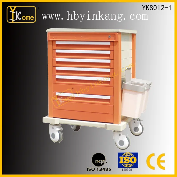 YKS012-1 High Quality Abs Medicine Hospital Trolley