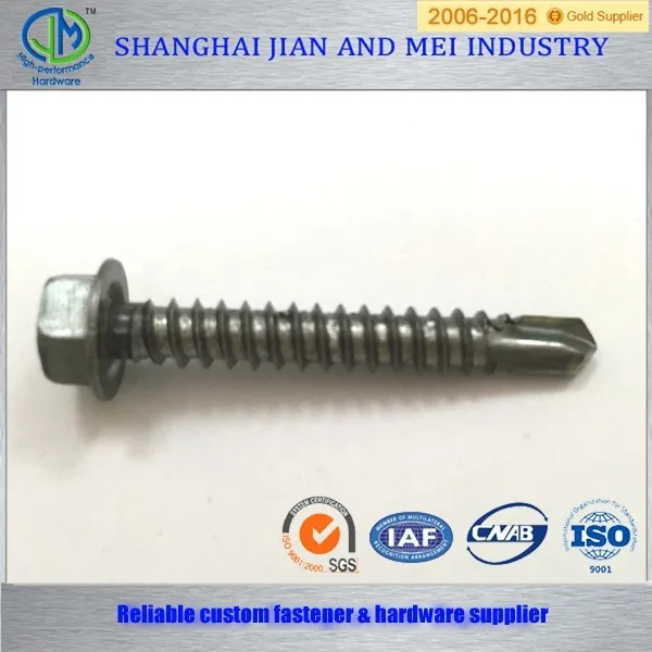 
Red head washer cross recessed hex head self drilling screw 