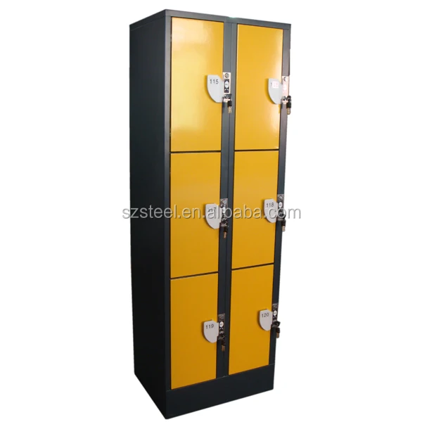 6 дверей клубный Монетный шкафчик/тренажерный зал шкафчик