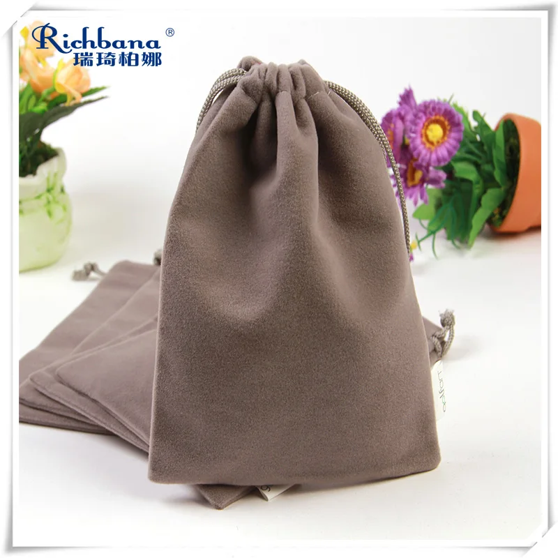 Promotion drawstring velvet pouch bags for jewelry