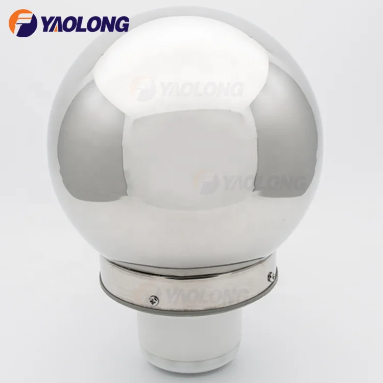 360 degree rotating mirror polish ball top flagpole finials wholesale flag pole factory