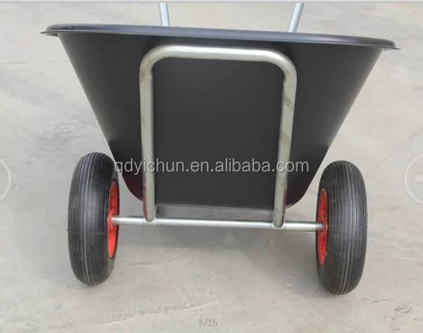 double wheel plastic wheel barrow 160L WB9610