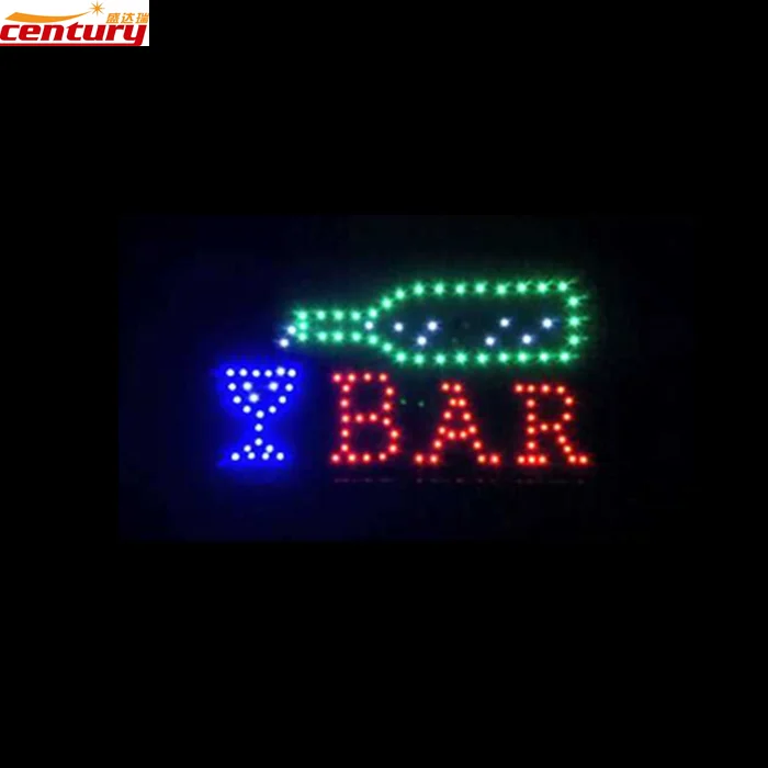 wholesale china factory price custom bar animated led sign light