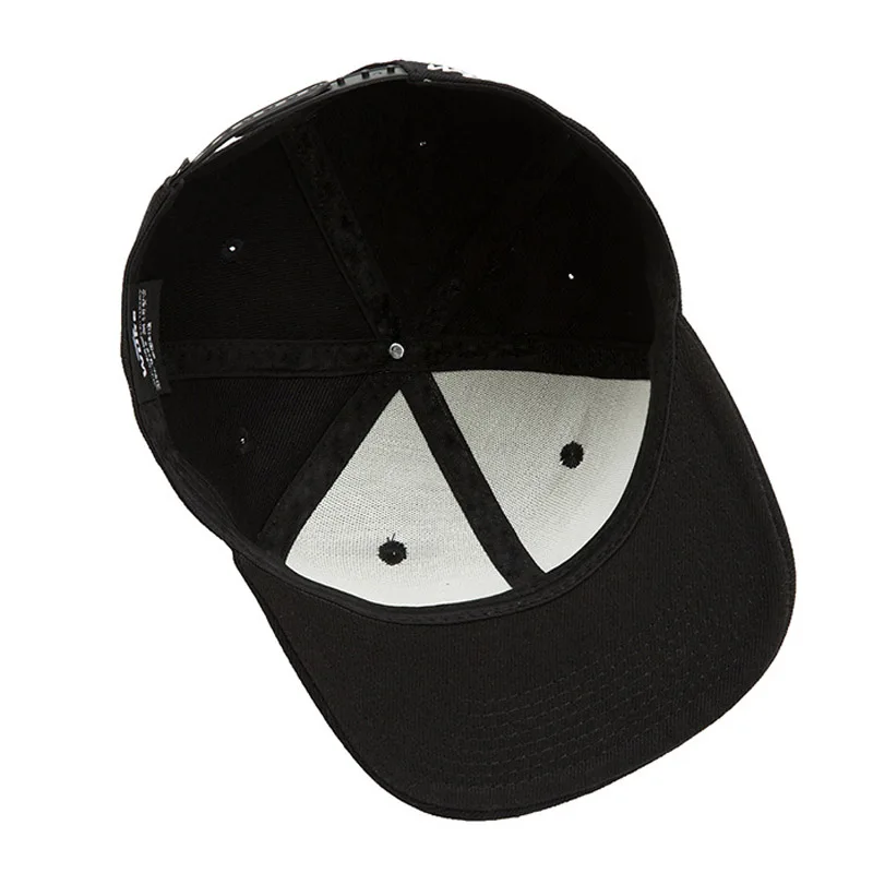 High quality flat letter embroidered yupoong wholesale plain cap black snapback hat