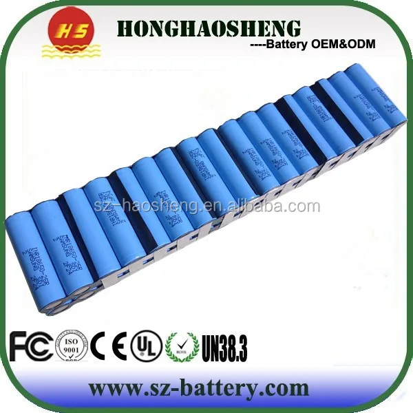 Rechargeable 10s5p 18650 lithium ion battery pack 36v 13ah for scooter