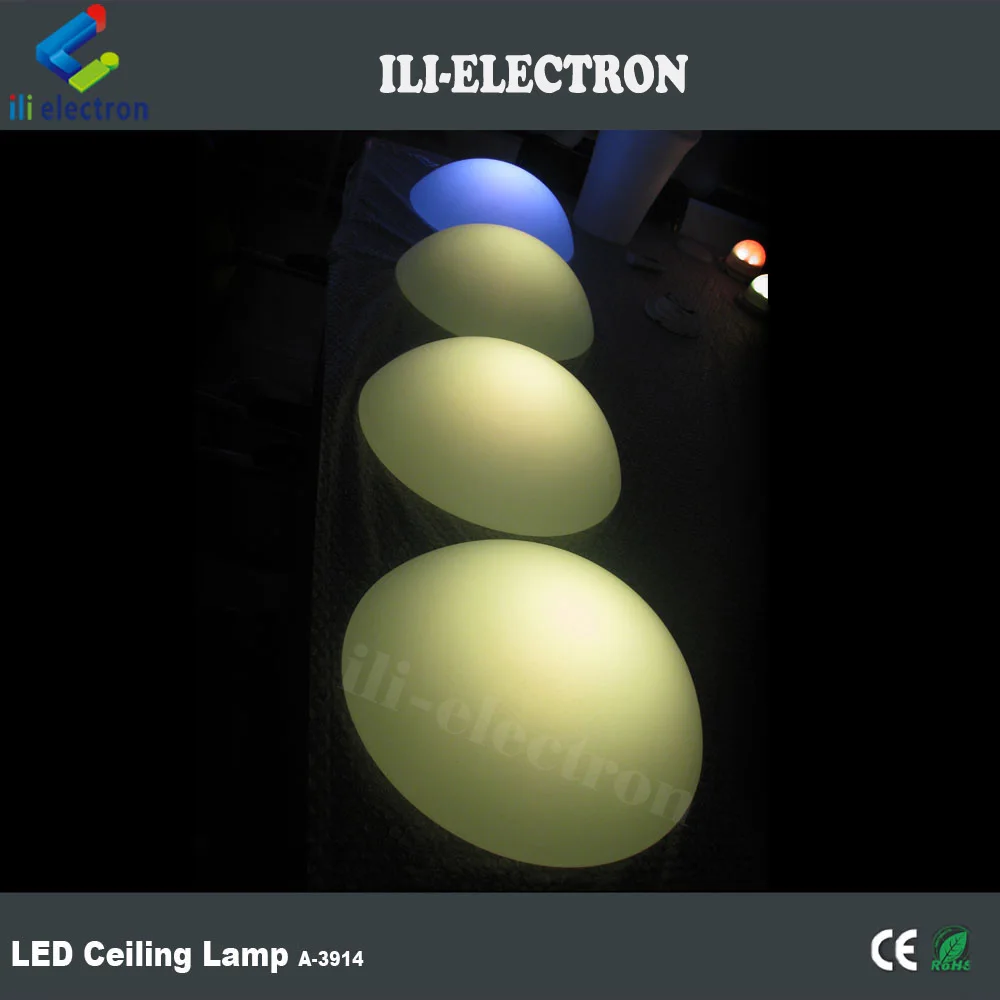 Garden decor plastic led half sphere lights