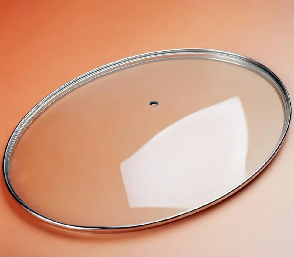 24cm size 4mm tempered glass G type Square shape glass lid with stainless steel  handle for frying pan pots and cookware set
