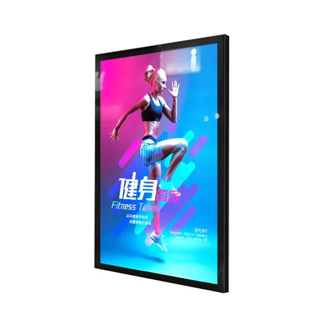 
Mall Store Restaurant Aluminum Picture Poster Frame Advertising Acrylic Led Magnetic Light Box 