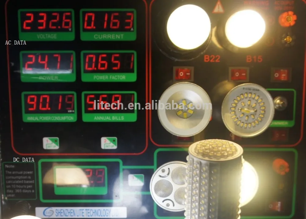 Digital led light show case multi-funtion power meter led testing device