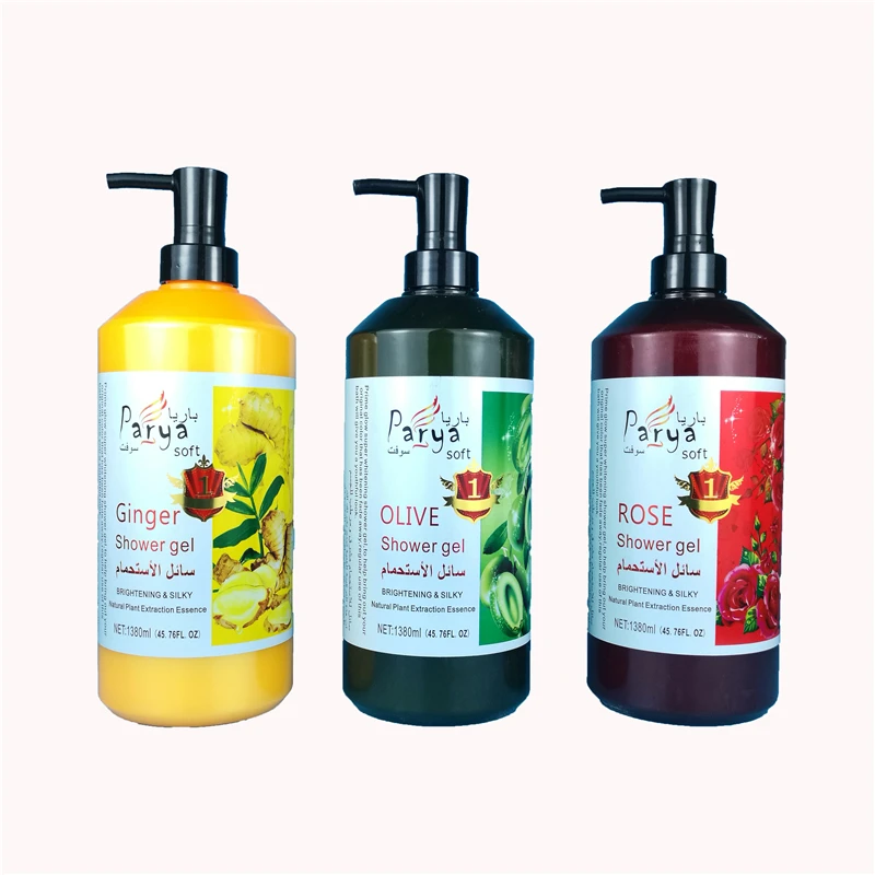 Parya Soft ginger olive rose 1380ml body wash shower gel