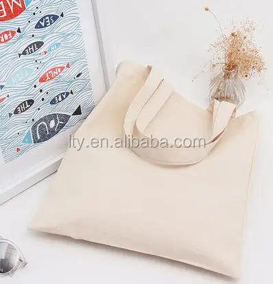 Eco-friendly 100% Cotton Blank Canvas Shoulder Tote Bag