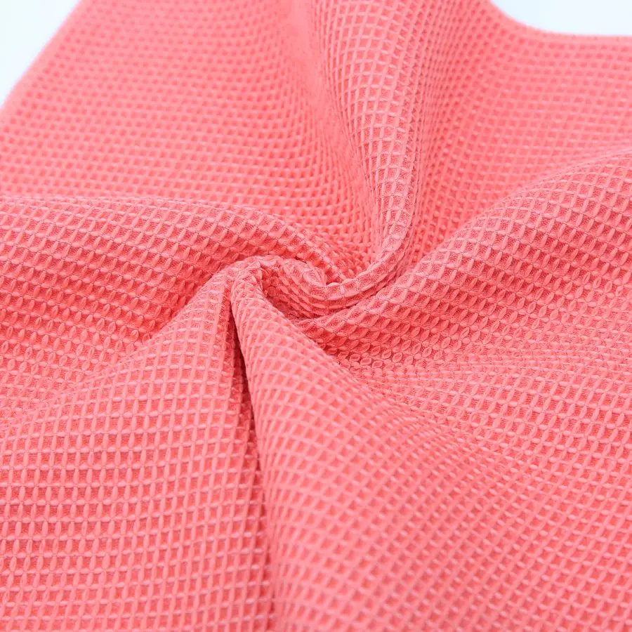 Car wash towel knit waffle fabric for cleaning