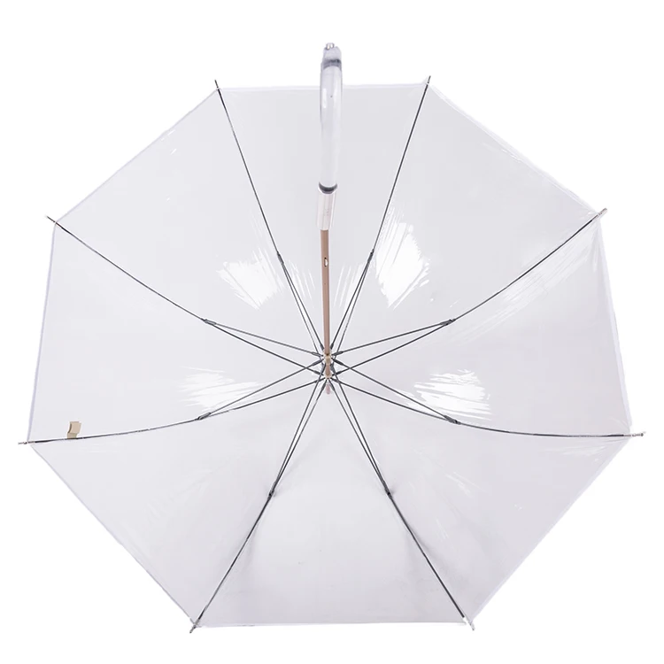 OEM custom promotional bubble white transparent clear pvc wedding umbrella