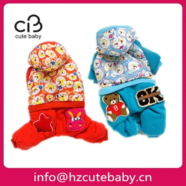 bears printing fabric dog wear pet clothes