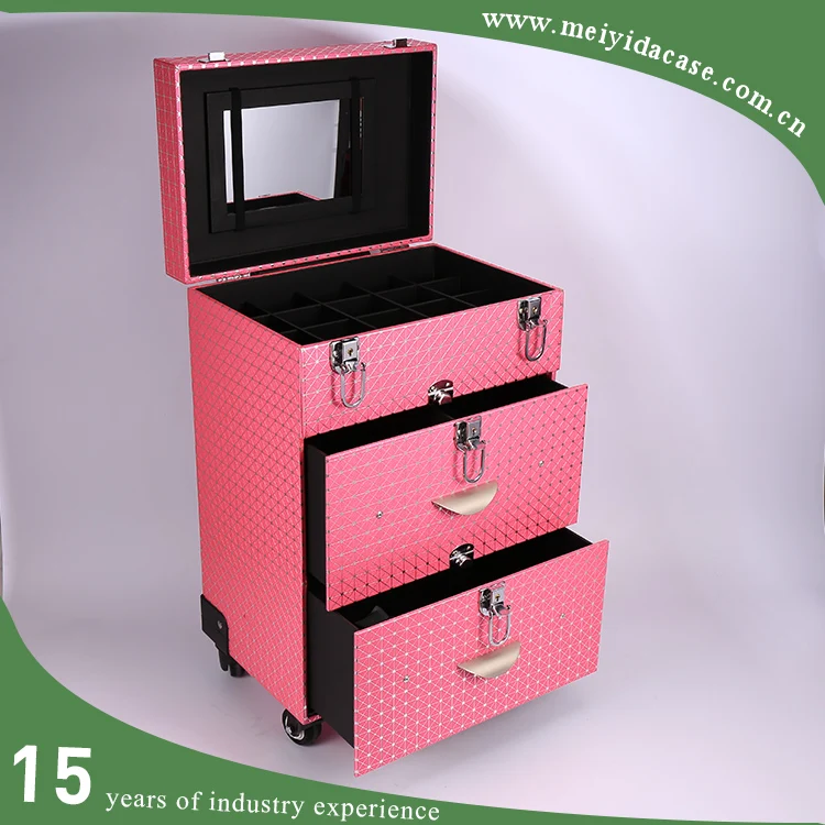 Professional Trolley Nail Tool Box Hairdressing Scissor Cases