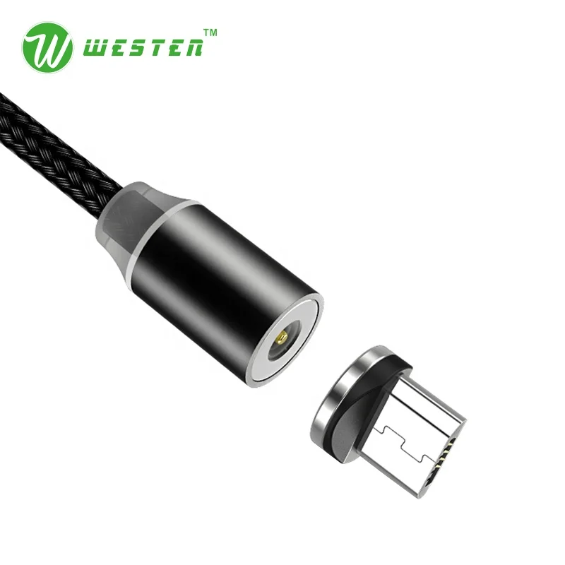 
Magnet Type C Cables Magnetic Mobile Phone Charging Cable Braided Nylon Android Charger Micro Usb Data Cable 
