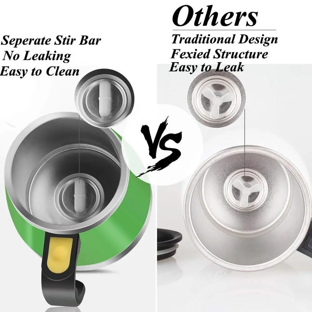 Self Stirring Mug Auto Self Mixing Stainless Steel Cup for Coffee Tea Milk Hot Chocolate Shaker Mixing Mug for Home Office