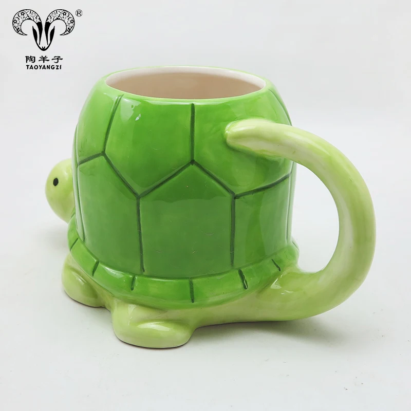 3D creative  animal Green Turtle water mug for gift