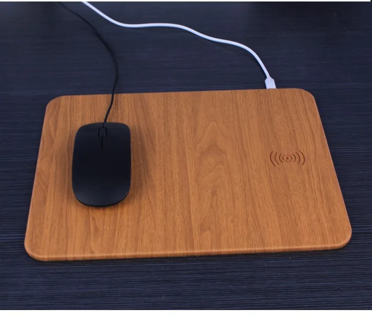 
cell phone PU microfiber fast charger qi wireless charging mouse pad 