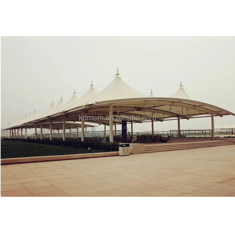 
Parking Lot Canopy awning fabric with PVC/PVDF/PTFE Membrane 