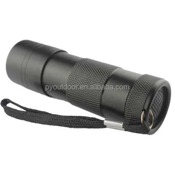 3*AAA battery 12 LED aluminum body UV led flashlight torch light