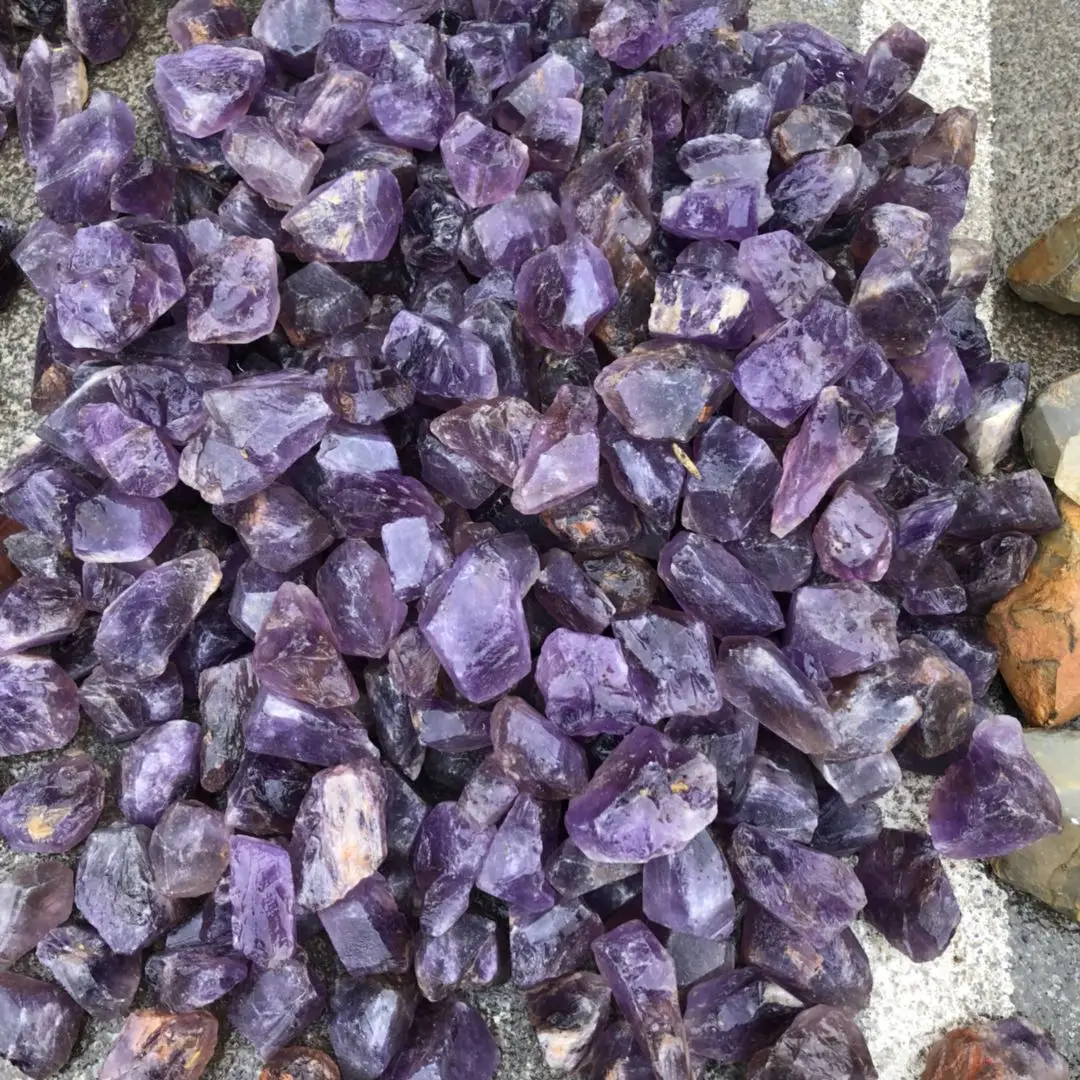 Wholesale Natural Rough Raw Amethyst  Quartz Crystal Healing Stones Rough amethyst