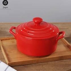 Made in China Ceramic Soup Pot /Cookware With Lid/ Kitchen Utensil Cooking Pot