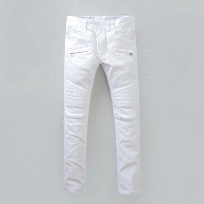 Royal wolf denim jeans manufacturer european style denim white biker jeans men italy jeans