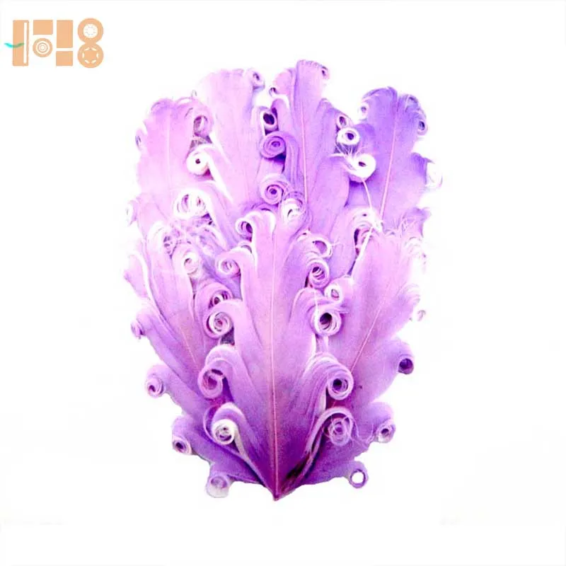 fashion feather headbands/wholesale curly feather pads for kids