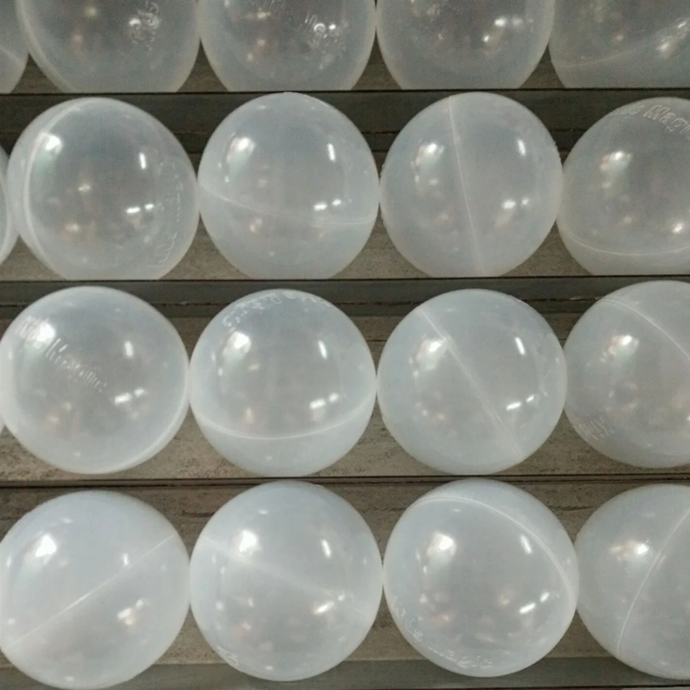 65mm LDPE Soft Plastic toy ball, Play Tent Tunnel Pool Toys For Children Kids clear plastic balls